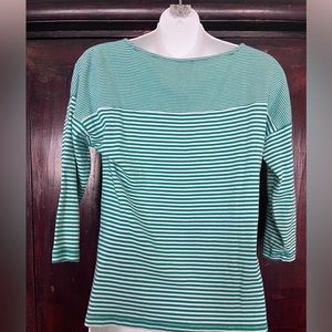 Talbot’s Striped 3/4 Sleeve Tee-Size MP